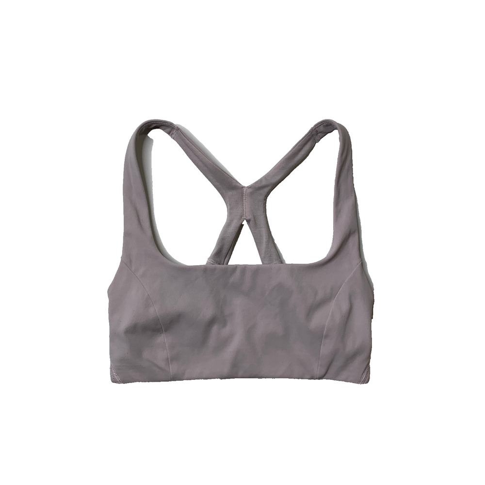 Lululemon Sports Bra Women 2 Light Mauve Cutout Racerback Keyhole Athletic Unpad